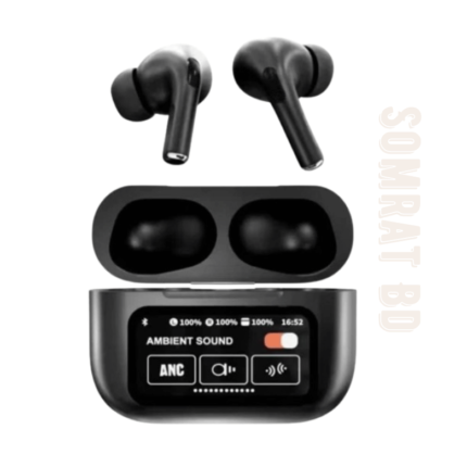 A9 Pro ANC Earbuds Touch Screen Display