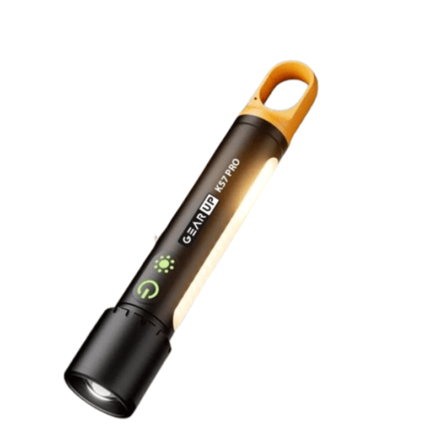 GearUP K57 Pro Rechargeable High Power Flashlight + Large COB Light